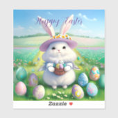 Schattigee paashaas 01 sticker (Vel)