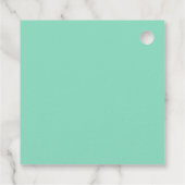 Schattigee Paashaas Custom Pastel Green Party Bedankjes Labels (Achterkant)