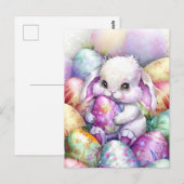 Schattigee paashaas eieren briefkaart (Voorkant / Achterkant)