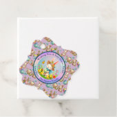 Schattigee paashaas en Happy Spring Flowers Vakant Bedankjes Labels (In situ)