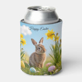 Schattigee paashaas en narcis blikjeskoeler (Blikje Voorkant)