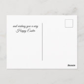 Schattigee paashaas en narcis briefkaart (Achterkant)