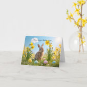 Schattigee paashaas en narcis kaart (Gele Bloem)