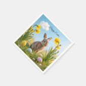 Schattigee paashaas en narcis servet (Hoek)