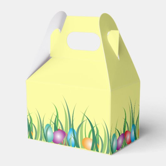 Schattigee paashaas & gekleurde eieren bedankdoosjes (Achterkant)