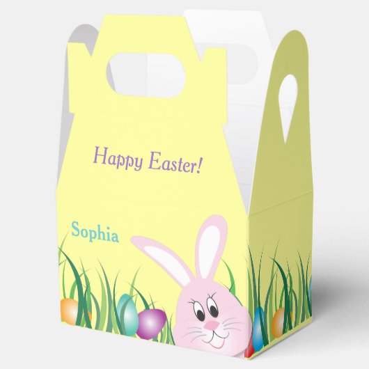 Schattigee paashaas & gekleurde eieren bedankdoosjes (Geopend)