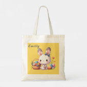 Schattigee paashaas gepersonaliseerd tote bag (Achterkant)