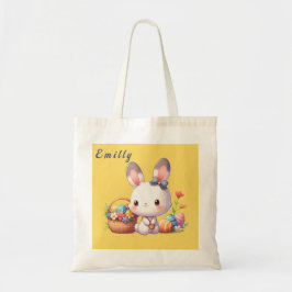 Schattigee paashaas gepersonaliseerd tote bag