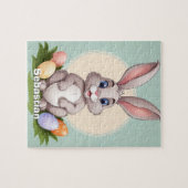 Schattigee paashaas gepersonaliseerde Kinder Legpuzzel (Horizontaal)