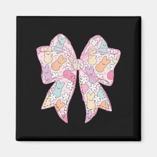 Schattigee Paashaas Gezicht Coquette Boog Paasdag  Magneet