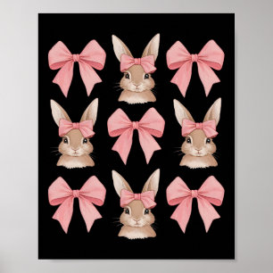 Schattigee Paashaas Gezicht Coquette Boog Paasdag Poster