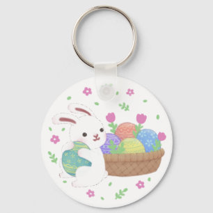 Schattigee paashaas illustratie sleutelhanger