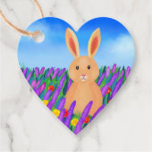 Schattigee paashaas in de bloemetjes bedankjes labels (Voorkant)