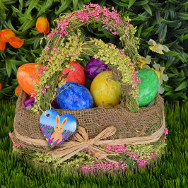 Schattigee paashaas in de bloemetjes bedankjes labels