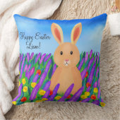 Schattigee paashaas in de bloemetjes kussen (Deken)