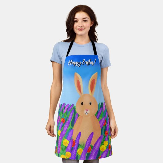 Schattigee paashaas in de bloemetjes schort (Gedragen)