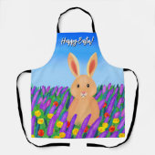 Schattigee paashaas in de bloemetjes schort (Voorkant)