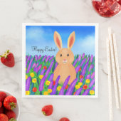 Schattigee paashaas in de bloemetjes servet (Insitu)