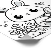 Schattigee Paashaas Kleurplaten Printable Poster (Hoek)