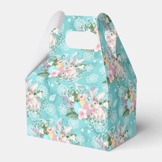 Schattigee paashaas krans Feestfeestdoos Bedankdoosjes (Achterkant)