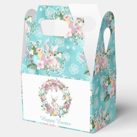 Schattigee paashaas krans Feestfeestdoos Bedankdoosjes (Geopend)