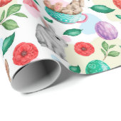 Schattigee Paashaas & Lentevloer Cadeaupapier (Rol Hoek)