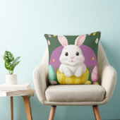 Schattigee paashaas met decoratieve eieren kussen (Stoel)