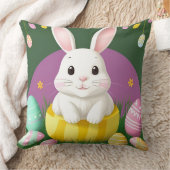 Schattigee paashaas met decoratieve eieren kussen (Deken)