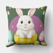 Schattigee paashaas met decoratieve eieren kussen (Achterkant)