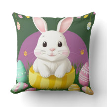 Schattigee paashaas met decoratieve eieren