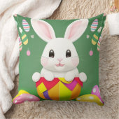 Schattigee paashaas met decoratieve eieren kussen (Deken)