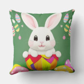 Schattigee paashaas met decoratieve eieren kussen (Achterkant)