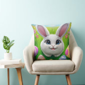 Schattigee paashaas met decoratieve eieren kussen (Stoel)