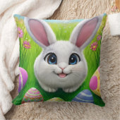 Schattigee paashaas met decoratieve eieren kussen (Deken)