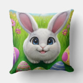 Schattigee paashaas met decoratieve eieren kussen (Achterkant)