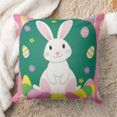 Schattigee paashaas met decoratieve eieren kussen (Deken)