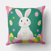 Schattigee paashaas met decoratieve eieren kussen (Achterkant)