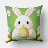 Schattigee paashaas met decoratieve eieren kussen (Achterkant)