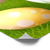 Schattigee paashaas met decoratieve eieren poster (Hoek)