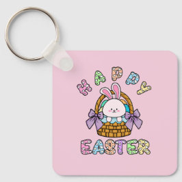 Schattigee paashaas met Eggs Sleutelhanger