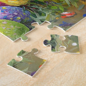 Schattigee paashaas met gekleurde eieren legpuzzel (Zijkant)