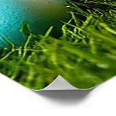 Schattigee paashaas met kleurrijke eieren poster (Hoek)