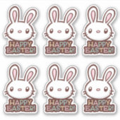 Schattigee paashaas op maat gesneden vinyl Sticker (Voorkant)