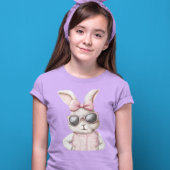 Schattigee paashaas roze zonnebril t-shirt