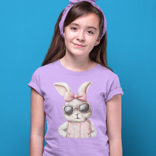 Schattigee paashaas roze zonnebril t-shirt