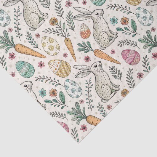 Schattigee Paashaas Scandi Pattern Tissuepapier (Detail)