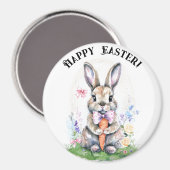 Schattigee  paashaas Waterverf Magneet (Voorkant / Achterkant)