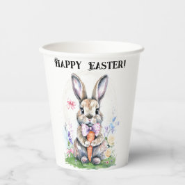 Schattigee  paashaas Waterverf Papieren Bekers