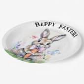 Schattigee  paashaas Waterverf Papieren Bordje (Gekanteld)