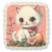 Schattigee paaskat Sticker (Voorkant)